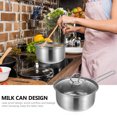 thumbnail image 4 of OUNONA 2Pcs Cooking Pots Set Stainless Steel for Housewives, 4 of 5