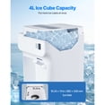 thumbnail image 4 of KFFKFF Electric Ice Shaver and Crusher, 220lbs/Hour Snow Cone Maker with 4L Ice Storage, 350W 1500RPM Tabletop Shaved Ice Machine for Home, Events, and Commercial Use (White), 4 of 9