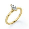 thumbnail image 4 of JeenMata 1 Carat Unique Marquise Cut Solitaire Engagement Ring in 18K Yellow Gold Plating over Silver, 4 of 4