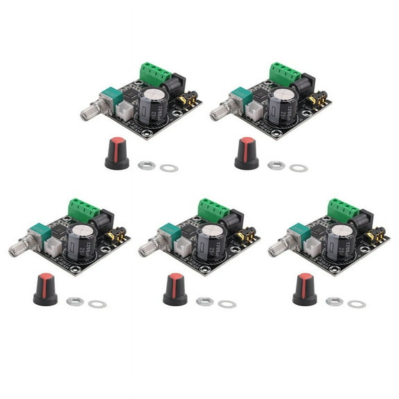 5X PAM8610 Dual Channel DC 12V HD Pure Digital Audio Stereo Amplifier Board Class D 15W x 2 High Power Amplifier Module