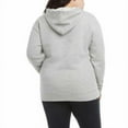 thumbnail image 2 of Danskin Women's Ultra Cozy Fleece Full Zip Hooded Jacket Size: L, Color: Light Grey Heather, 2 of 2