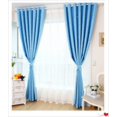 thumbnail image 1 of Cortina de ventana Sunnimix Panel Pura Ojal Decoración Habitación azul 100x250cm Cortina, 1 of 4