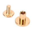thumbnail image 2 of 200 Set Chicago Screws Set 9.5x8mm Hard Thick Brass Uniform Coating Leather Screw Rivets for Photo Album Gold, 2 of 9
