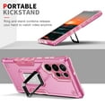 thumbnail image 2 of Decase For Samsung Galaxy S22 Ultra Case 6.8 inch,Armor Shockproof Metal Magnetic Ring Stand Hard PC Cover,Rosegold, 2 of 7