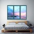 thumbnail image 2 of IDEA4WALL Wall Murals for Bedroom Fake Window Beach Blue Window Removable Wallpaper Peel and Stick Wall Stickers - 24x32 inches, 2 of 4