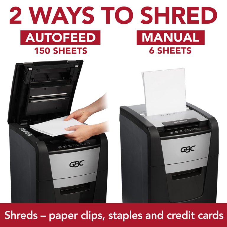 GBC AutoFeed+ Home Office Shredder, Super Cross-Cut, Micro-Cut P-4