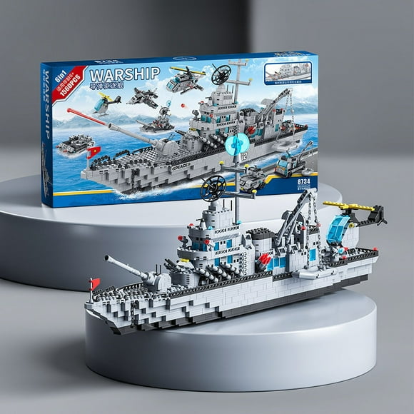 Compatible with Lego military city special police tank armored vehicle battleship puzzle boys assembling building blocks toy gift