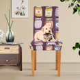 thumbnail image 4 of Yayeee 2 Pack Dining Chair Covers Stretch Parson Chairs Slipcovers Seat Protector, Purple Jam, 4 of 6