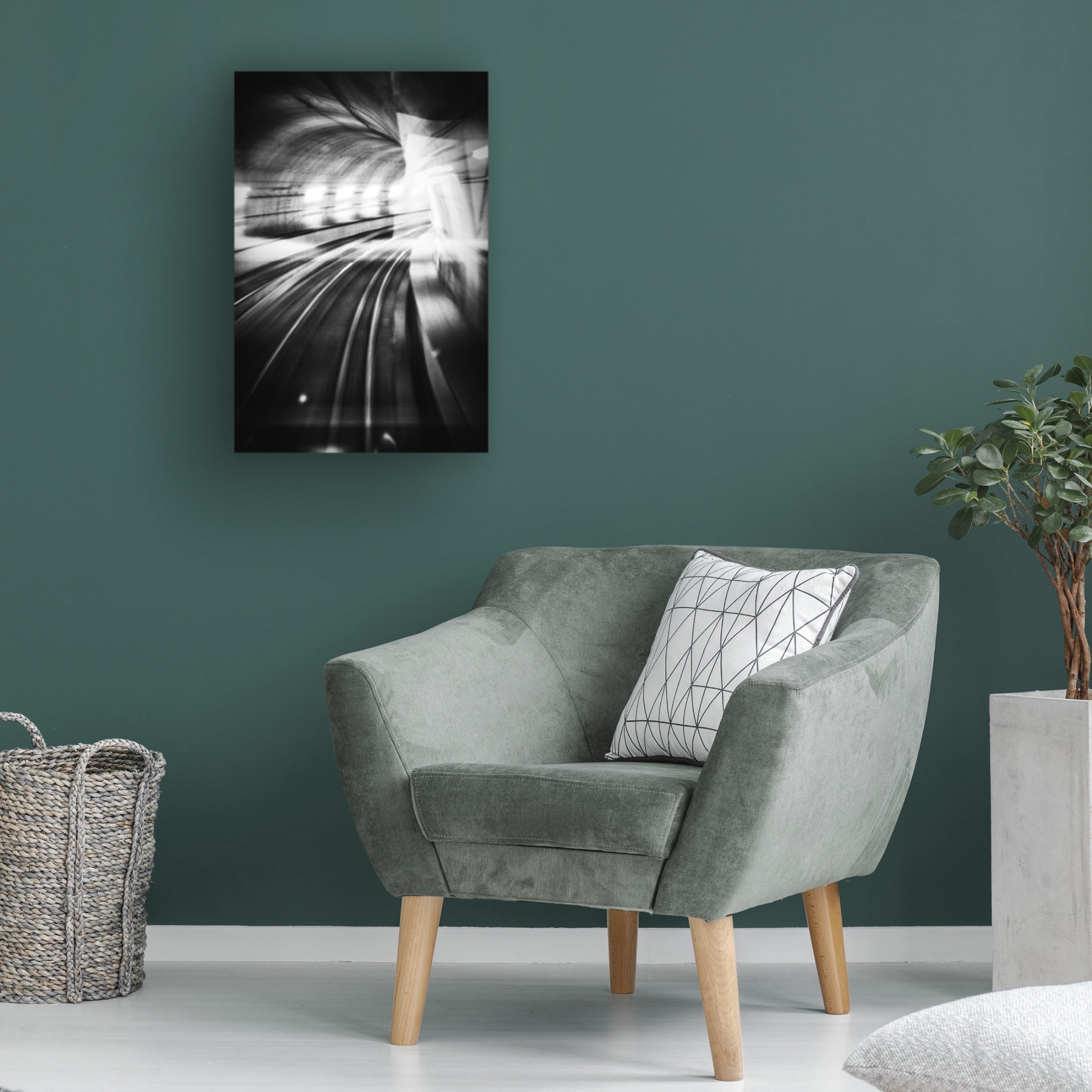 Canvas Wall Art - Mauro Bricchetti 'Metro Lights' Wall Art for Living Room, Bedroom, or Office D?cor by Trademark Fine Art - 16 x 24 Inches