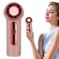 thumbnail image 2 of Studded Handheld Fan Usb Rechargeable Portable Powerful Airflow Long Battery Life Pink, Hand Fan Rhinestone Embellished Powerful Airflow Usb Rechargeable Compact & Portable Multiple Fan Speeds, 2 of 6