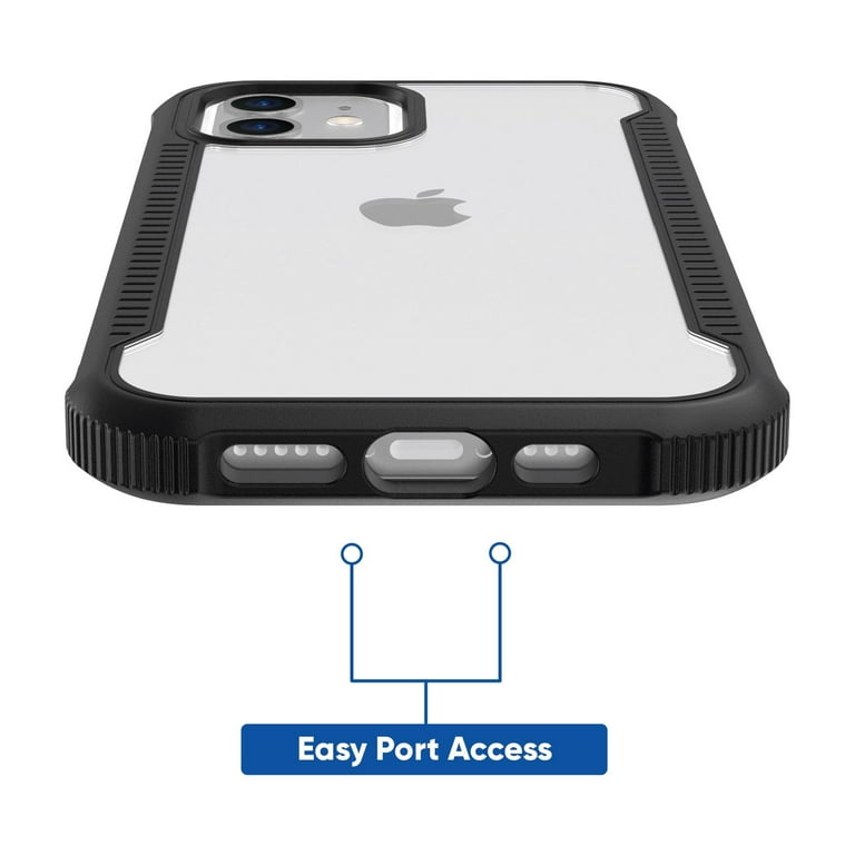 Onn+ Dual-Layer Phone Case for iPhone 12 and 12 Pro Black