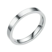 Mother's Day Sale Clearance - 3MM Stainless Steel Solid Rings Wedding Band Rings For Women Rings For Men Smooth Rings Geometry Rings Size 6 13