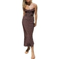 thumbnail image 1 of Liacowi Women Floral Print Spaghetti Strap Long Dress Elegant Bodycon Tank Dress Sleeveless Maxi Dress Summer Streetwear, 1 of 9