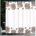 thumbnail image 3 of Ambesonne Floral Shower Curtain, Lilac Flower Spring Print, 69"Wx75"L, Dark Brown, 3 of 4