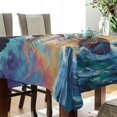 thumbnail image 5 of DEIARA Bald Eagle Sailboat Square Tablecloth 60×90in Polyester Fabric Tablecloth Washable Dust Resistant Wrinkle Resistant, 5 of 9