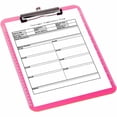 thumbnail image 3 of Sparco 9" x 12" Low-Profile Plastic Clipboard, Neon Pink, 3 of 3