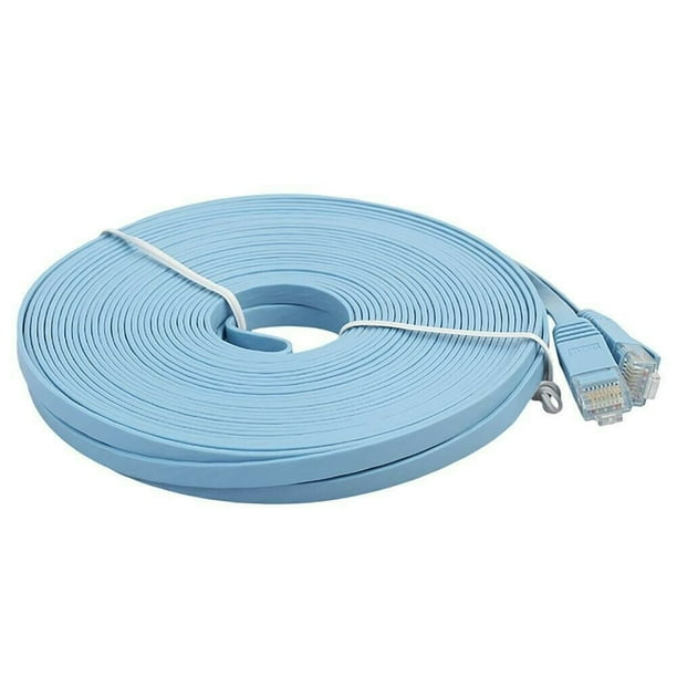 Cablevantage Cat6 Cat6 Flat Rj45 Ethernet Lan Network Patch Cable For Pc Mac Laptop Ps3 Ps4 Xbox Internet Router Blue 3ft 6ft 10ft 15ft 25ft 30ft 50ft 75ft 100ft 150ft 0ft Blue