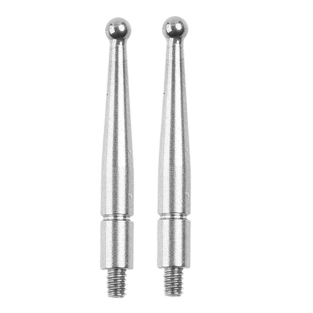 Lefu 2X Points de Contact pour Indicateur de Test de Cadran D:2mm Boule de Carbure L:20.9mm M1.6Thread
