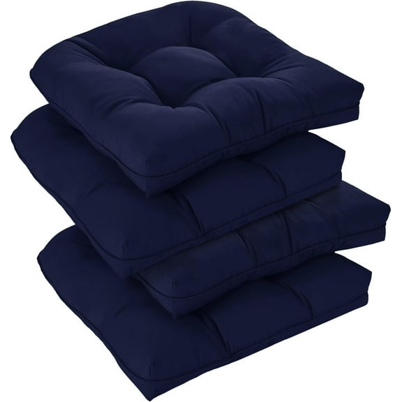 Namzi 4 Pack Outdoor Cushions, Patio Chair Cushions Outdoor Furniture Cushions for Garden, Balcony & Outdoor Dining Chairs Cushions,Dark Blue