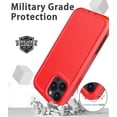 thumbnail image 2 of for iPhone 13 Pro Case with Screen Protector,[Built in Screen Protector][Shockproof][Dropproof],Full-Body Rugged Military Grade Protective for iPhone 13 Pro Case 6.1 in(Red/Black), 2 of 13