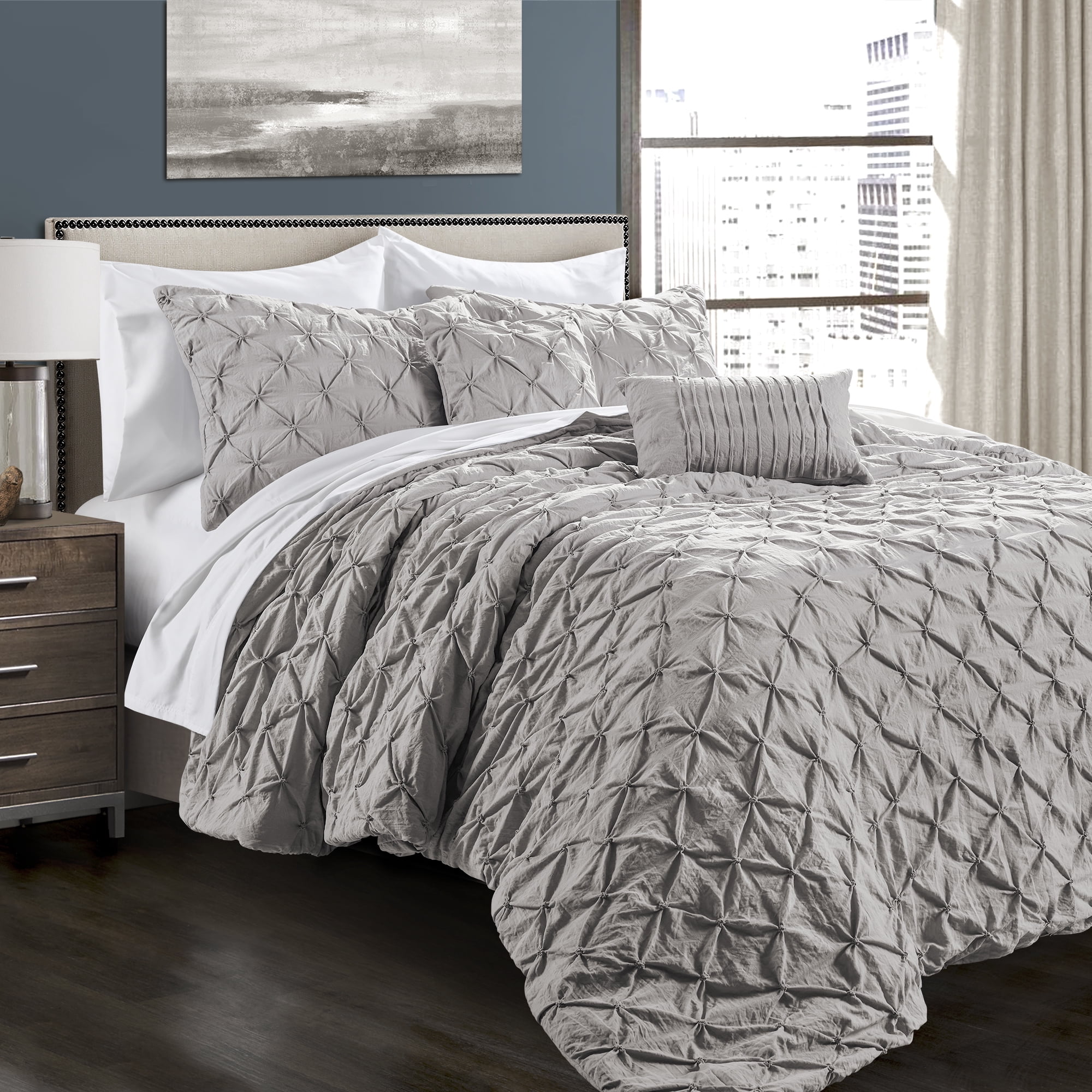 Ravello Pintuck 5 Piece Comforter Set 