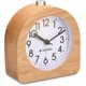 thumbnail image 1 of Wooden Alarm Clock - Analog Alarm Clock with Retro Design, Snooze & Light Function - Simple Battery Operated Alarm Clock in Natural Light Brown Wood, 1 of 5