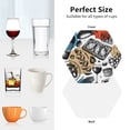 thumbnail image 6 of Fuzoiu French Food Print Leather Coasters Set,Drink Coasters Set of 4,for Tabletop Protection, Durable PVC Coasters,Home Décor and Housewarming Gift-Hexagon, 6 of 6
