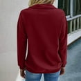 thumbnail image 4 of Mifsaly Half Zip Sweatshirt Women Lapel Long Sleeve Fashion Sweatshirts Drop Shoulder Soild Color Trendy Pullover Tops with Pockets 2025 Work Daily Lounge Outfits, 4 of 4
