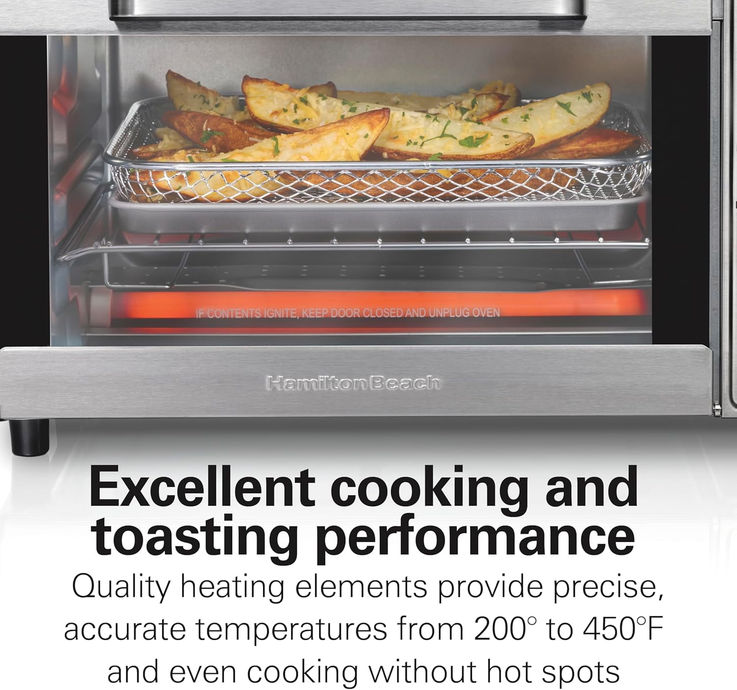 Sure-Crisp Air Fryer Toaster Oven Combo, Fits 9 Pizza, 4 Slice Capacity