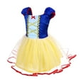 thumbnail image 6 of Jurebecia Girls Princess Dress Toddler Royal Storybook up Kids Puffed Sleeves & Tulle Skirt Birthday Party Costume Tulle Skirt 4-5 Years, 6 of 11