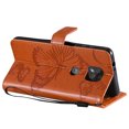 thumbnail image 6 of Wallet Case for Motorola Moto G Power 2021, Magnetic Flip Kickstand Emboss Butterfly PU Leather Protective Phone Cover with Wrist Strap & Card Slots, Orange, 6 of 8