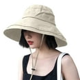 thumbnail image 3 of LRen UPF 50+ Sun Hat with Wide Brim for Outdoor Adventures Lightweight Adjustable Design for Women and Men Beige, 3 of 8