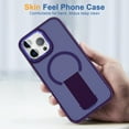 thumbnail image 6 of Designed for iPhone 13 Magnetic Phone Case,With Retractable Kickstand,Compatible with Mag-Safe,Translucent Matte Shockproof Anti-Scratch Ultra Slim Rugged Phone Case,Orange, 6 of 10