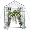 thumbnail image 2 of Edtara Outdoor Walk-In Greenhouse, Roll-Up Door Design With 4 Strong Shelves, Portable Plant Shelter Providing All-Weather Protection for Patio, Backyard and Garden, 2 of 6