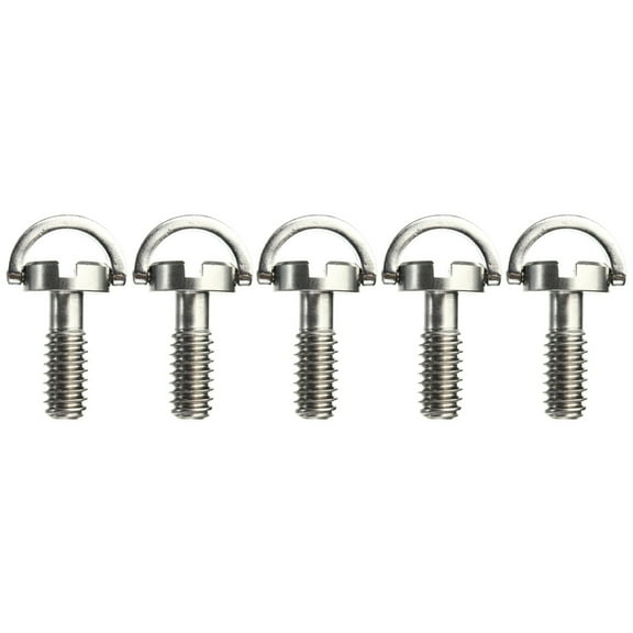 5X Long 1/4 inch D-Ring Screw Stainless Steel For Camera Tripod Quick Release Plate Silver
