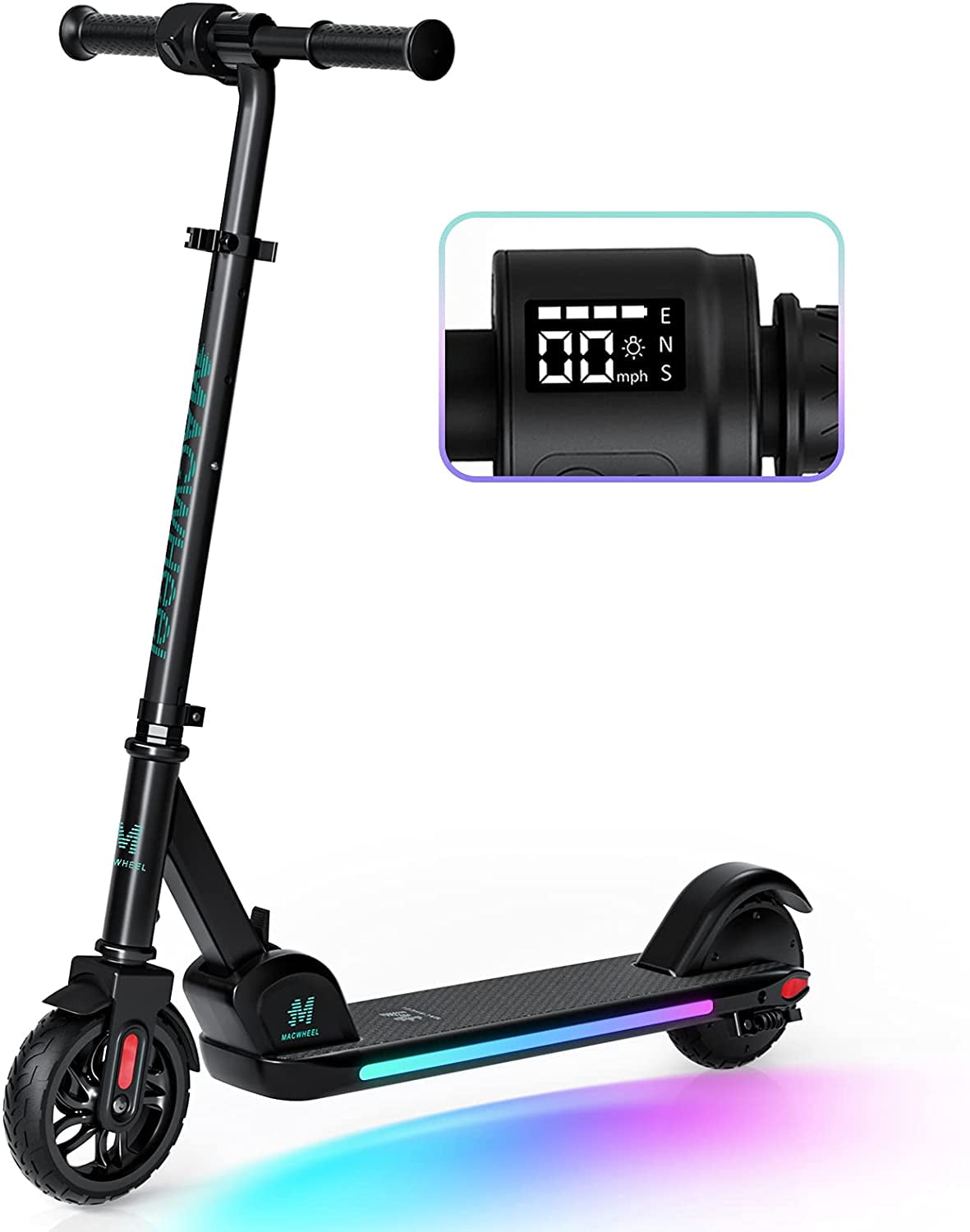 Macwheel Electric Scooter, Electric Scooter for Kids Age 8+, Colorful
