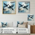 thumbnail image 4 of Designart "Minimalist Blue Bird With White Blossoms III" Birds Of Paradise Canvas Art Print, 4 of 7