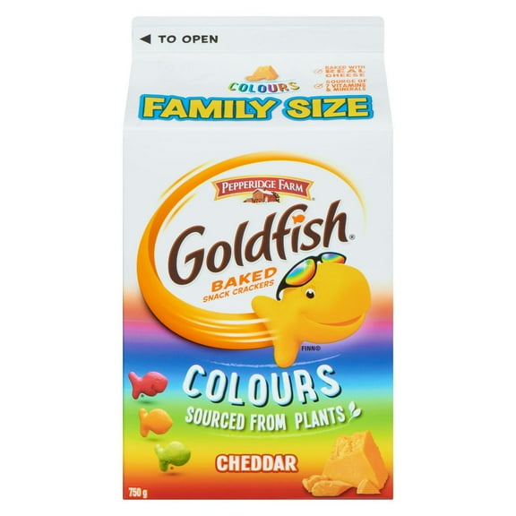 Goldfish® Colours Cheddar Cheese Crackers Family Size Carton 750g