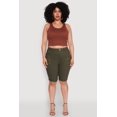 thumbnail image 2 of Womens Plus Size Zipper Detail Bermuda Shorts, 2 of 5