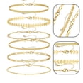 thumbnail image 3 of Gold Beaded Chain Bracelets Set for Women 19K Real Gold Plated Dainty Thin Gold Chain Link Bracelet Stack Adjustable Gold Bracelets Jewelry for Women Trendy,, 3 of 5