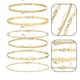 thumbnail image 3 of Juego de pulseras de cadena con cuentas de oro para mujer, pulsera de eslabones de cadena de oro fino y delicado chapado en oro real de 19 quilates, pulseras de oro ajustables apilables, joyería para, 3 of 5