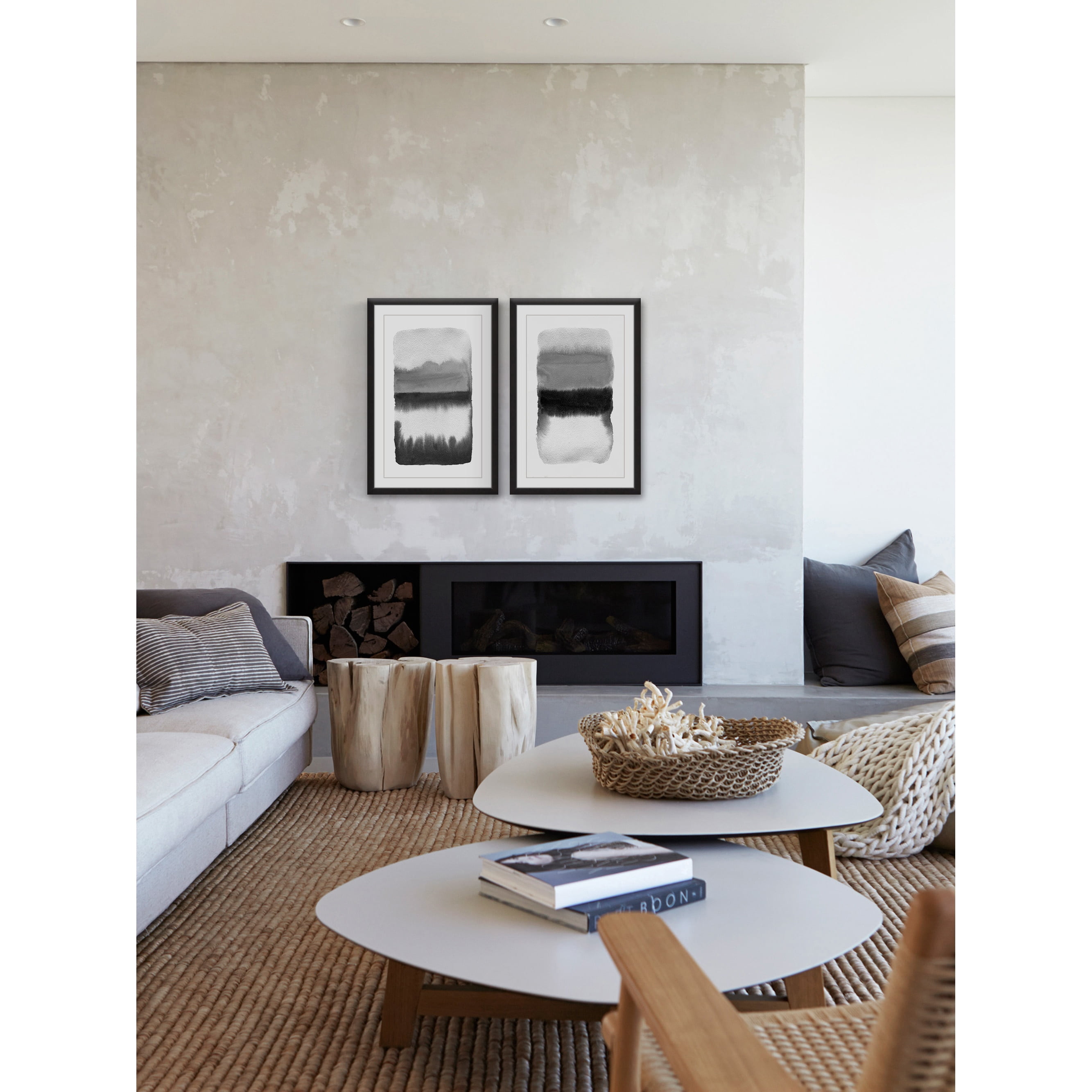 Marmont Hill Grey Transitions Diptych, 36" x 48"