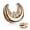 Rose Gold, variant on Saddle Spreader Floral Filigree Plugs Surgical Steel 0ga-1in- Sold as Pair