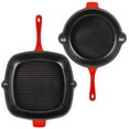 thumbnail image 2 of BergHOFF Neo 4pc Cast Iron Fry Pan & Grill Pan Set, Red, 2 of 10