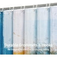 thumbnail image 6 of Extra Long Ombre Shower Curtain 72 x 84, Abstract Geometric Fabric Shower Curtain, XL Paint Brush Graffiti Design Shower Curtains for Modern Bathroom Decor, Blue and Orange, 6 of 6