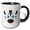 Black/White, variant on 3drose, Cute Baby Zebra Cartoon, 15oz Two-tone Red Mug
