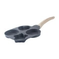 thumbnail image 1 of Sartén para huevos de 4 tazas Sartén para huevos con mango de madera Sartén para desayuno fácil de limpiar Gris, 1 of 9