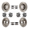 thumbnail image 1 of Transit Auto Front Rear Hub Bearings Assembly Disc Brake Rotors and Semi-Metallic Pads Kit (10Pc) for Car Ford Edge Lincoln Nautilus MKX AWD - Left Right Side (Driver Passenger) KBB-113345, 1 of 11