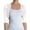 White, variant on Fashion Secrets Women's Sheer Chiffon Bolero Shrug Jacket Cardigan 3/4 Sleeve (Ivory, XX-Large)