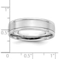 thumbnail image 4 of Sterling Silver Rhodium-Plated 6mm Brushed Fancy Band Size 12 Made In United States qwb119brh-12, 4 of 5